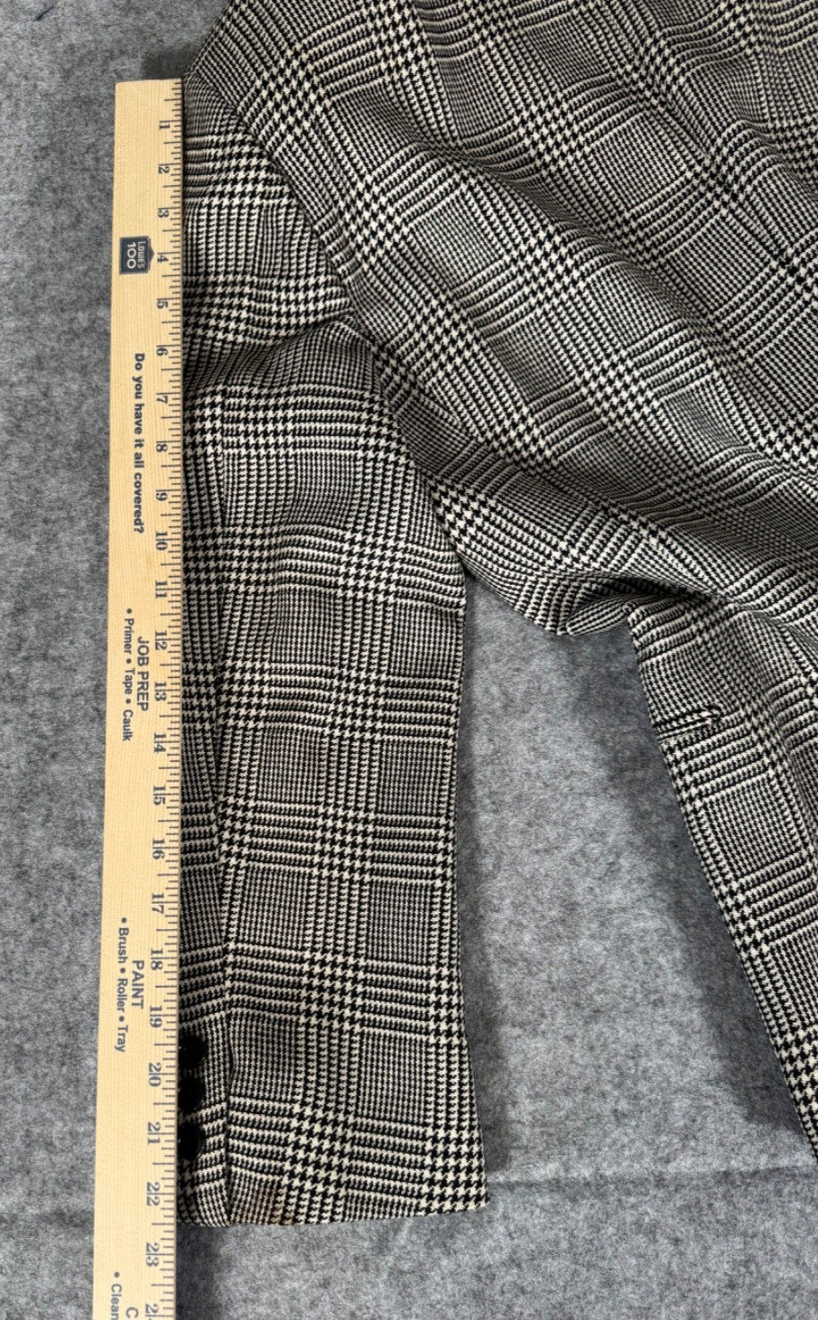Giorgio Armani Mani Blazer Mens Houndstooth Wool Italy Sport Coat VINTAGE 40S