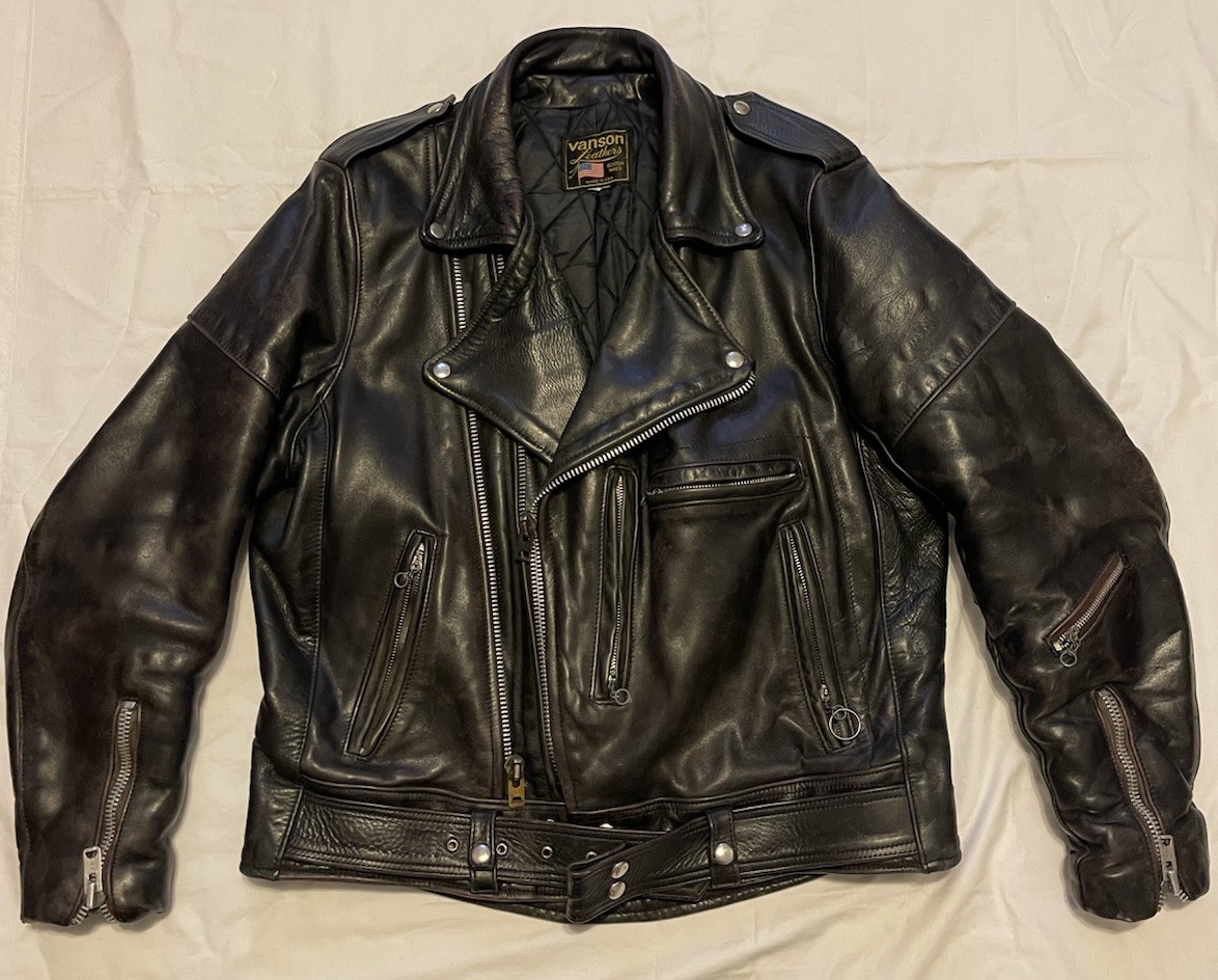 VTG Vanson Rock And Roll Twin Track TALON Size 44 In USA 80’s/90’s RARE
