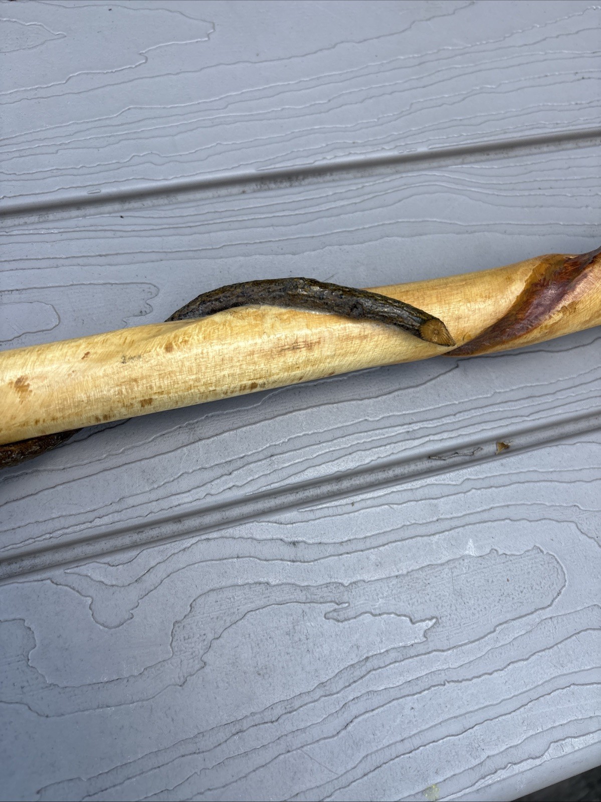 Wooden walking stick 41 Inches Long Unique Design With Vine Wrap