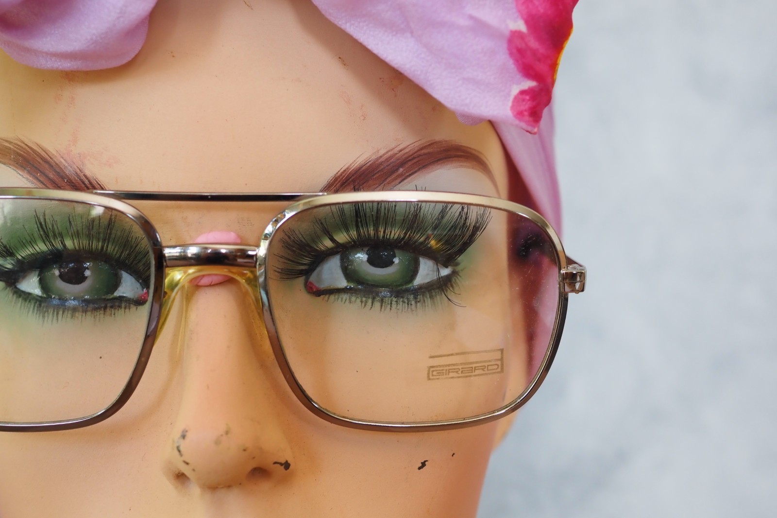 Vintage 1970s France Aviator Eyeglasses Pilot NOS Retro Nerd Preppy silver Tone