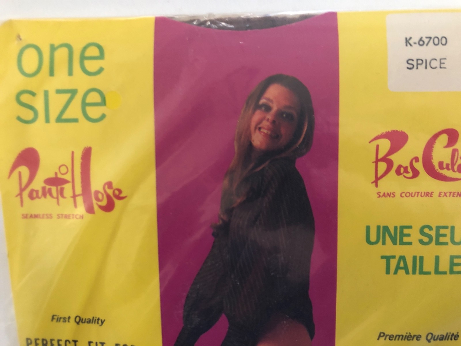 Vtg Pantyhose Spice One Size 95 – 150 lbs S M L 5’ – 5’8” First Quality Canada