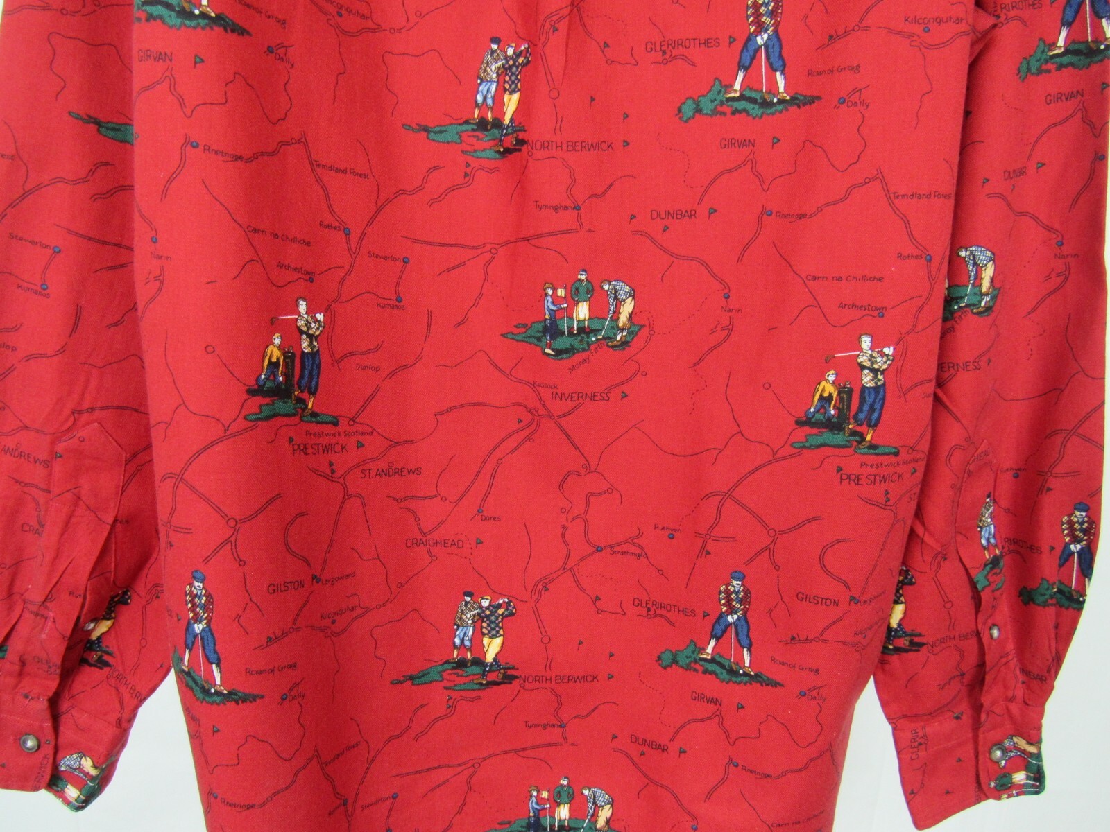 VTG 1980s KENNETH GORDON MEN’S SIZE LARGE GOLF SHIRT ST. ANDREWS UNITED KINGDOM
