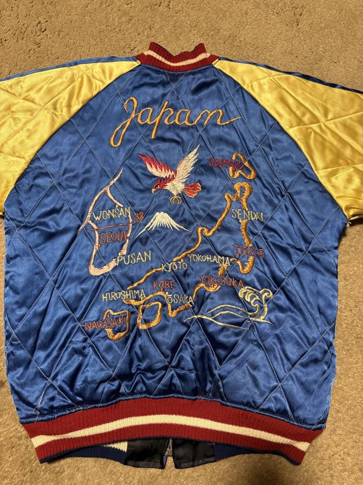 Vintage 1950s Japanese Sukajan Souvenir Jacket Reversible 50s Tiger