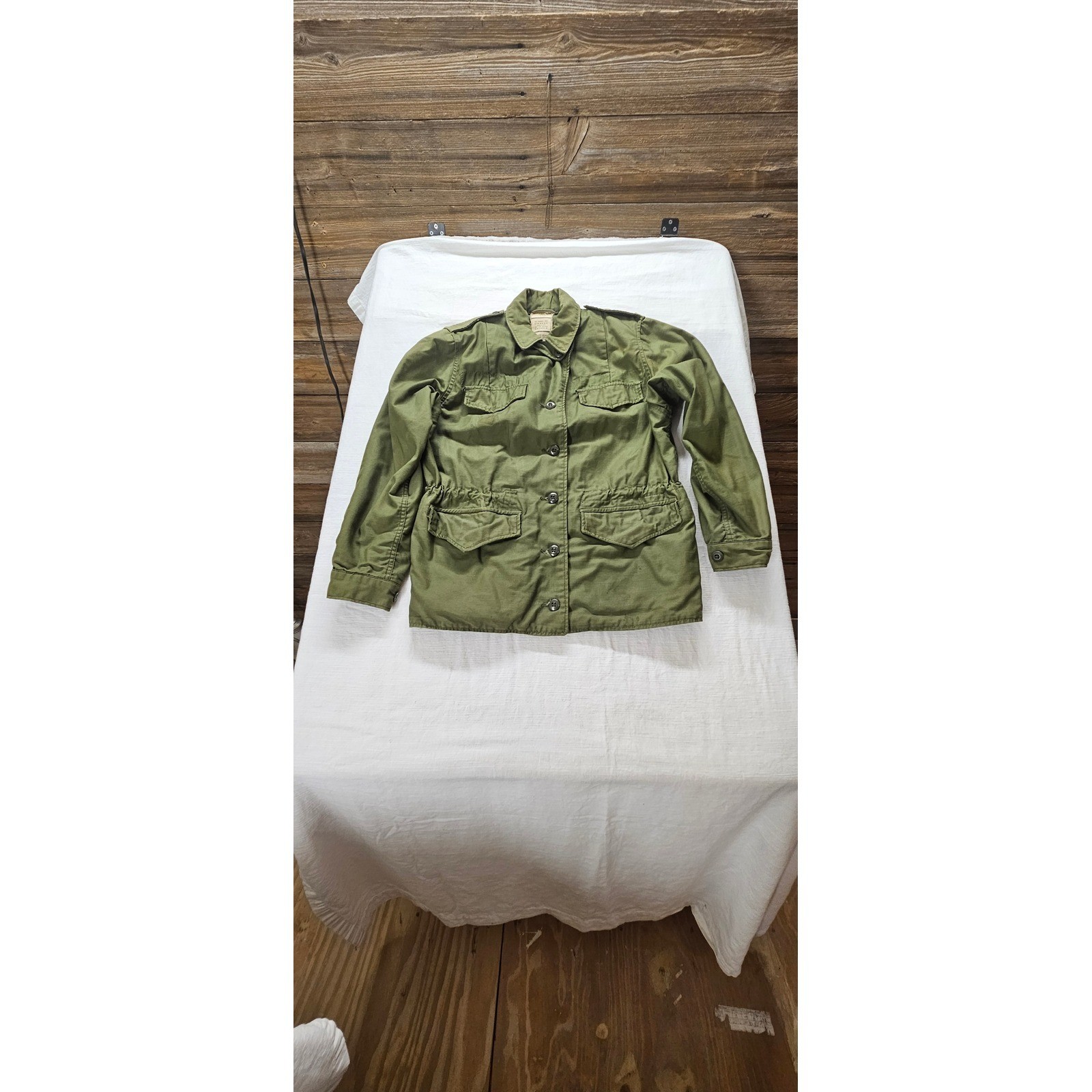 Vintage Greenbrier Industries OG-107 Womens Field Jacket Olive Green 14R 1975