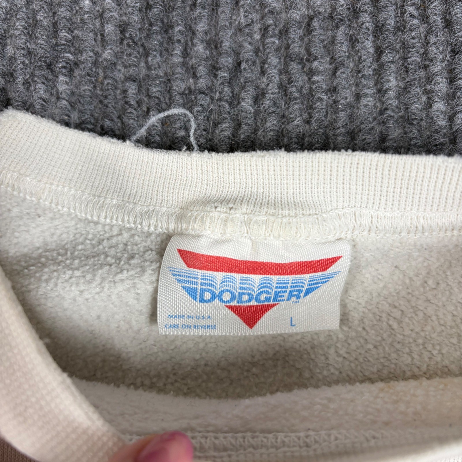 Vintage Dodger Sweatshirt Mens L University of Florida Gators White USA Made
