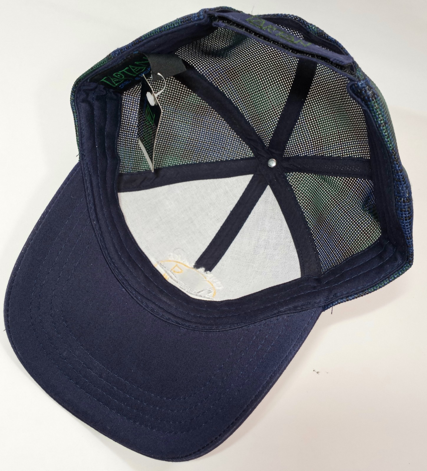 China Lake Golf Course Hat Mesh Tartan Adjustable Strap Back New With Tags