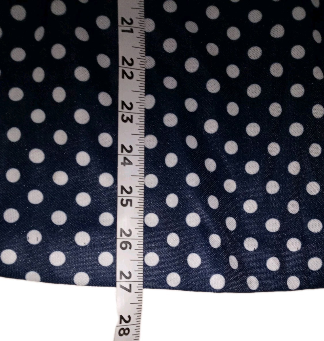 Vintage MW 60s Women’s Sz16 Navy Blue Polkadot Midi Dress PinUp/Rockabilly Retro