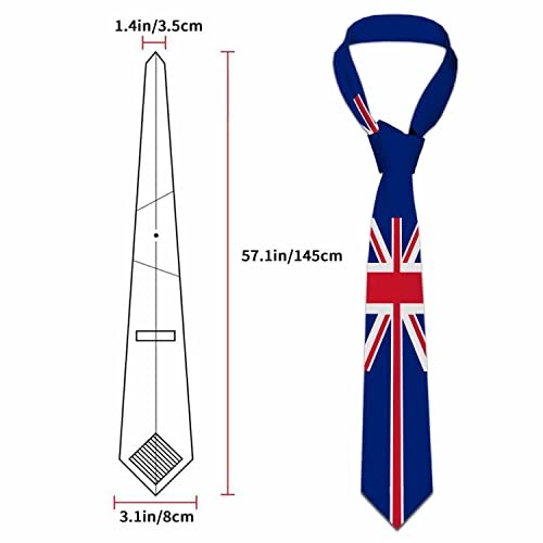 Men’s Ties Novelty Tie Necktie for Men Teen Boys Multicolor United Kingdom Flag