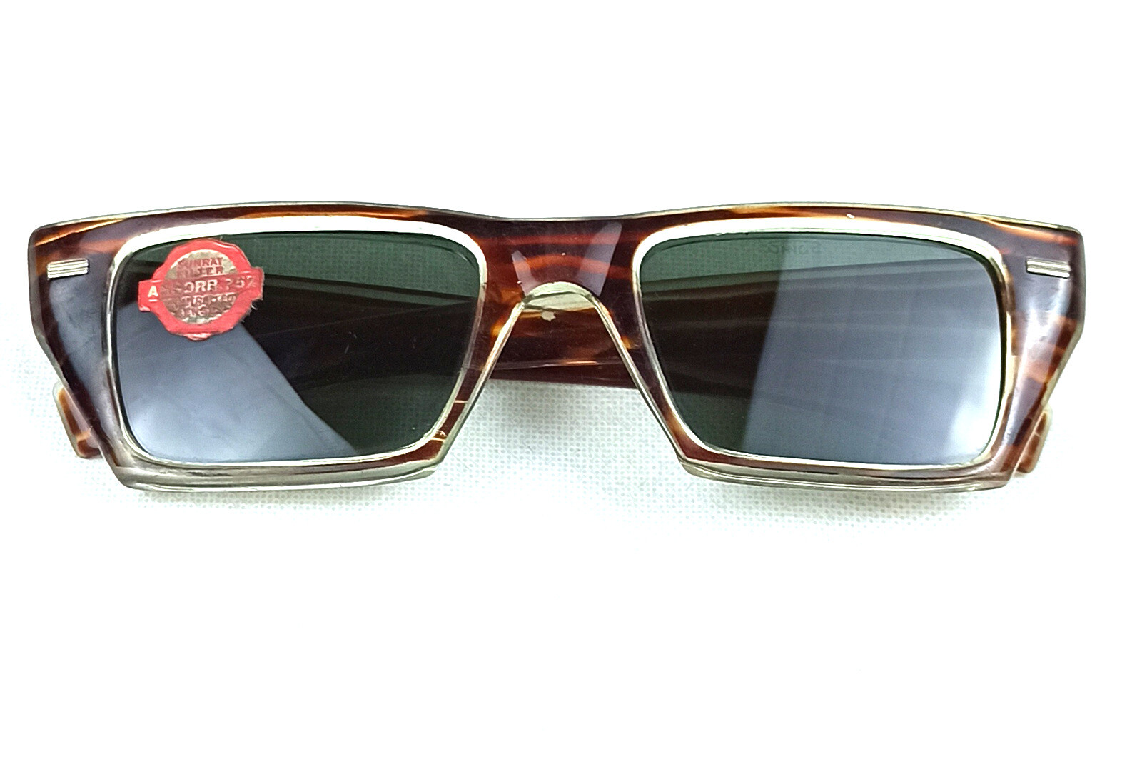 TRUELY RARE SUNGLASSES VINTAGE SAMCO ITALY 1950s ART DECO TIGER FRAME UV400 LENS