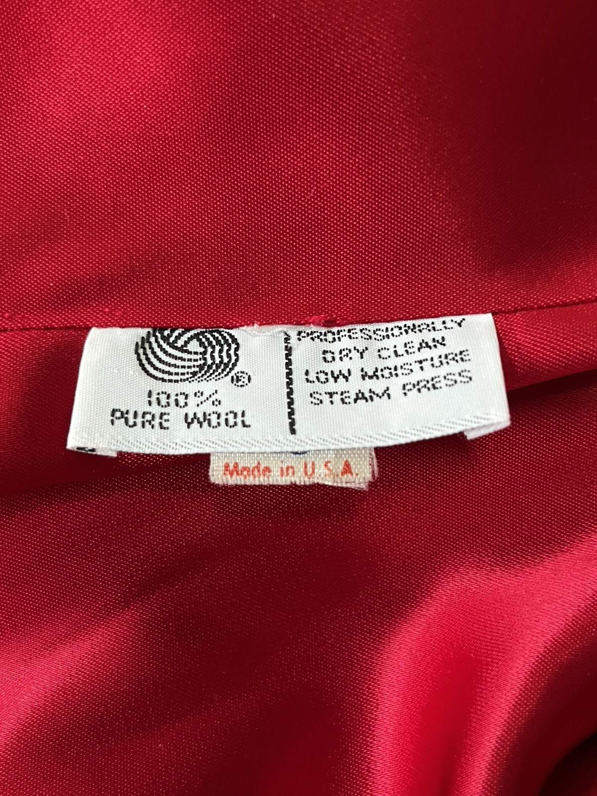 VTG Evan Picone Long 100% Wool Double Breasted Coat Women’s Medium Bright Red