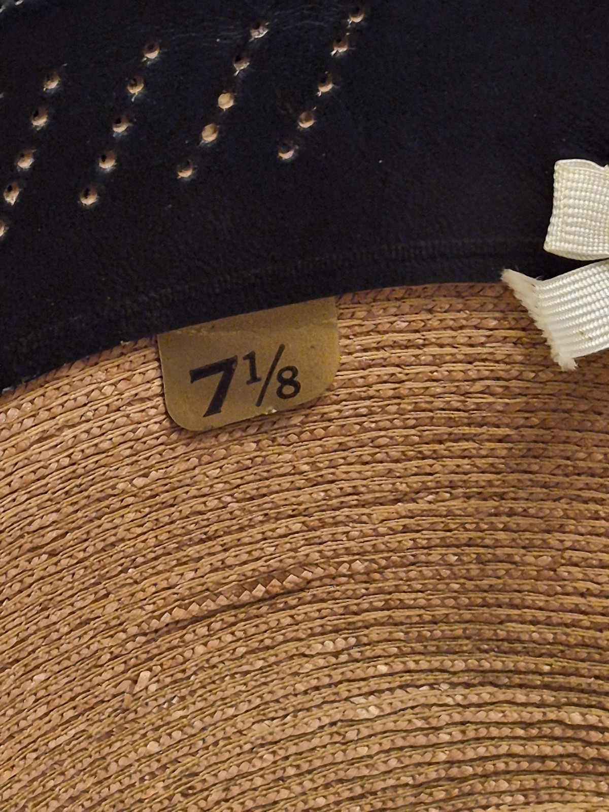 Vintage Knox New York Straw Fedora Hat 7 1/8 size