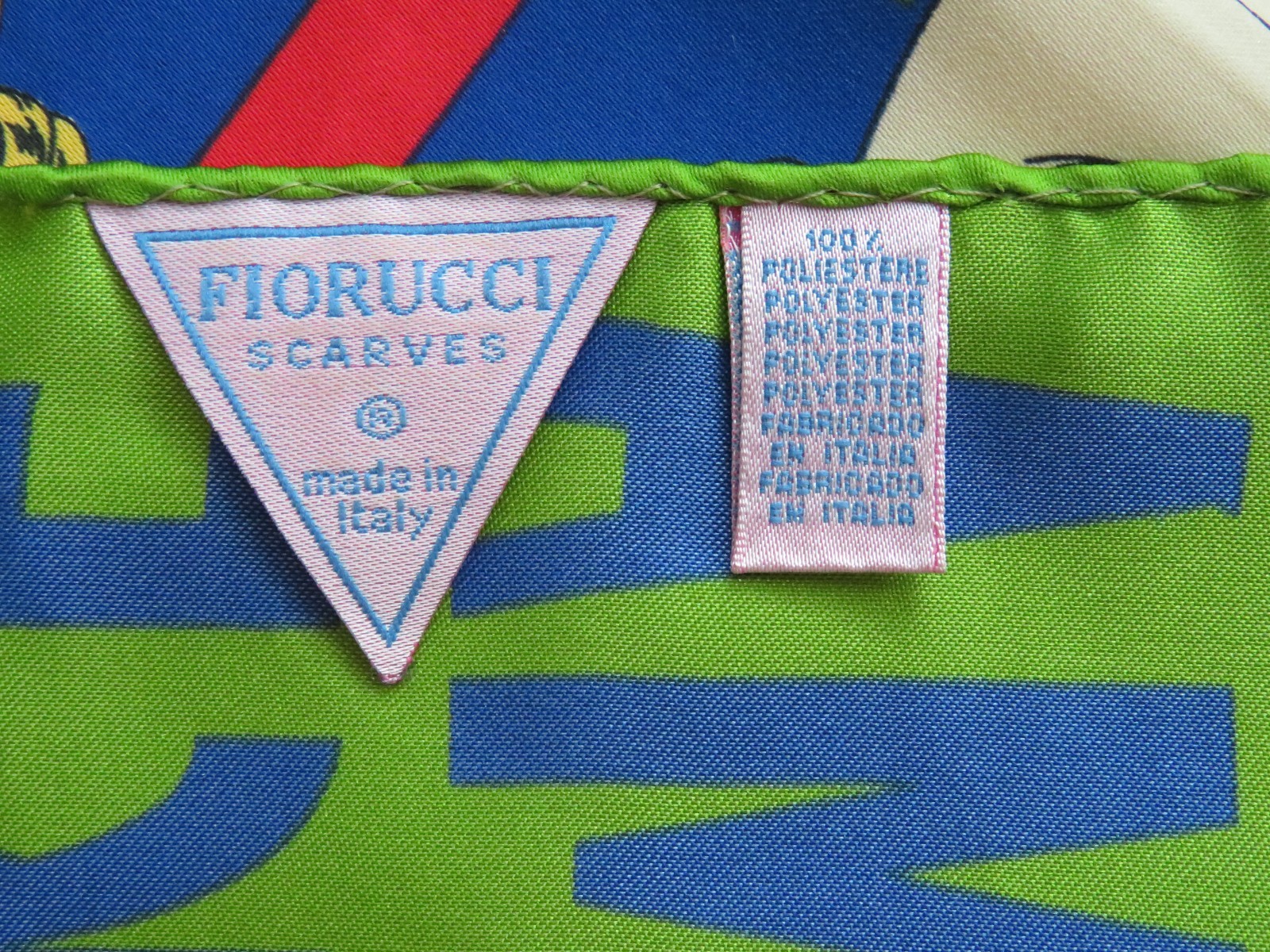 1980s Large Square Mod Scarf by FIORUCCI – MAKE LOVE Pop Art Designer Scarf Wrap
