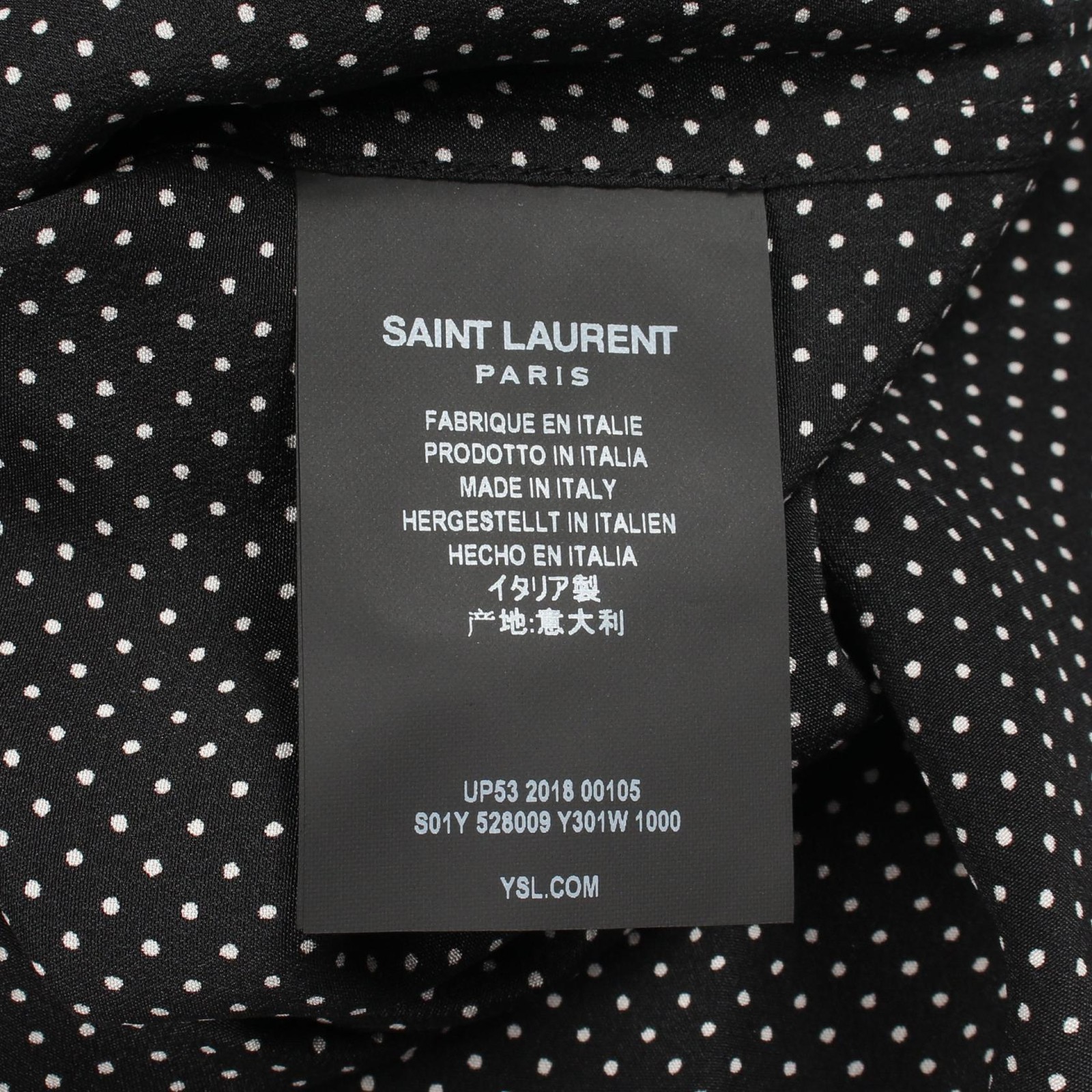 Yves Saint Laurent Saint Laurent Paris Silk Long Sleeve Shirt – DUTY FREE