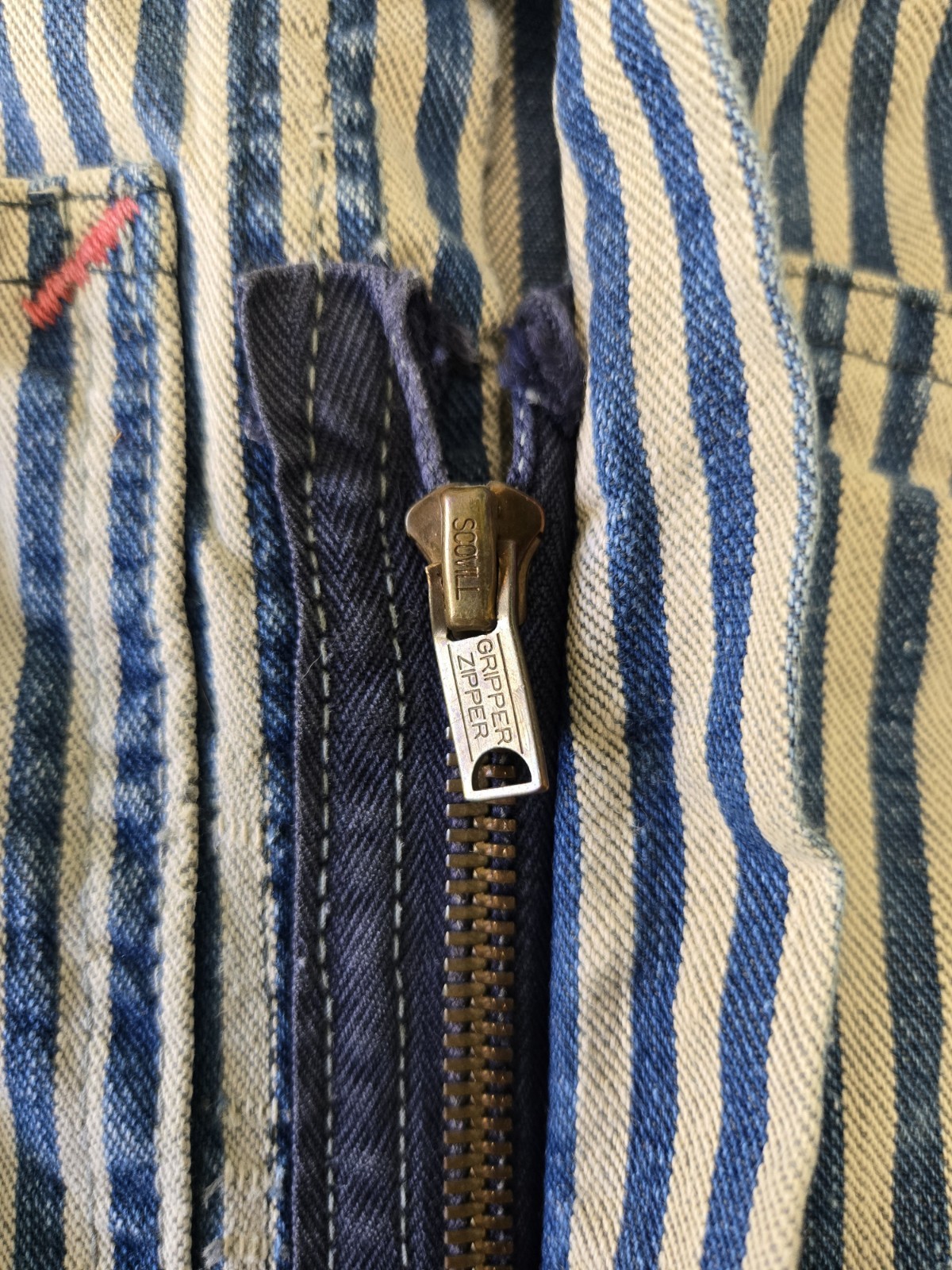 VTG RARE 1950s Penneys Pay Day VestBak Express Stripe Sanforized Overalls, 44×29
