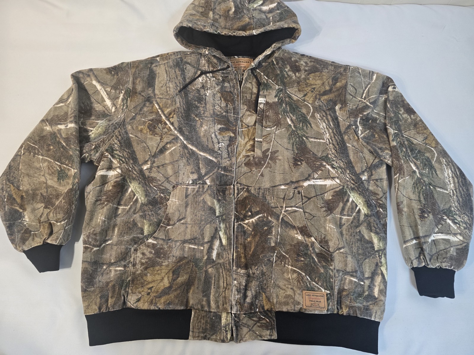 Levi Strauss Signature Field Gear Canvas Jacket Hoodie 2XL Camo Realtree VNTG