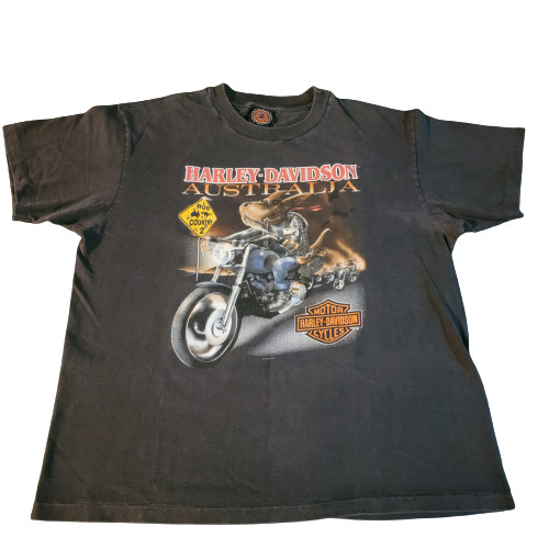 RARE 1997 Harley Davidson Australia T-Shirt Richardson’s HD Tasmania Australia