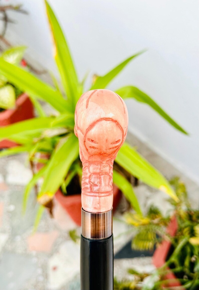 Handcrafted Gothic Skull Walking Cane, Artisan Skull Walking Stick Vintage style