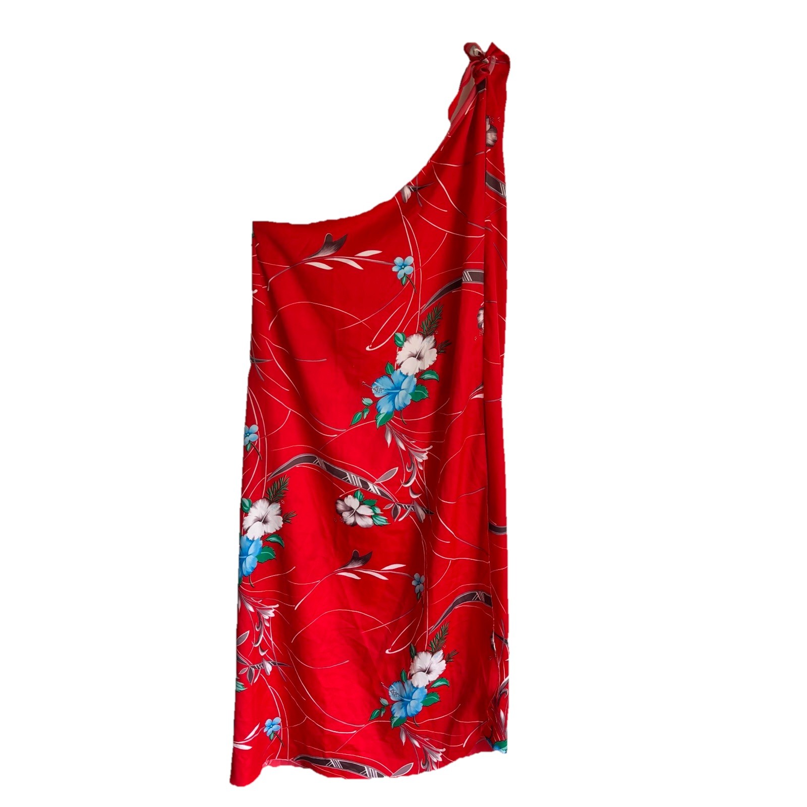 Hilo Hattie Cover Up Sarong Halter Wrap Dress Vintage Hawaiian Beach Floral
