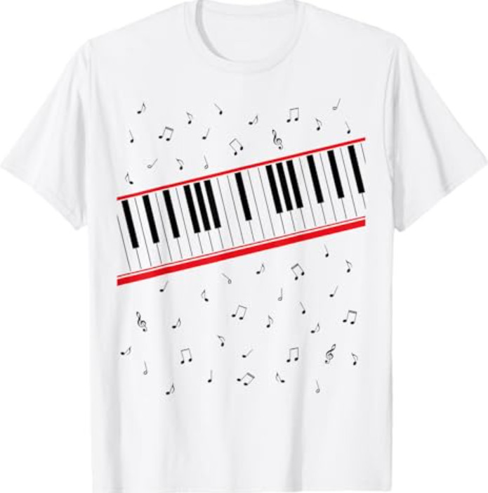 Retro 1980s Beat It Piano Beat Music Cosplay Keyboard Player T-Shirt