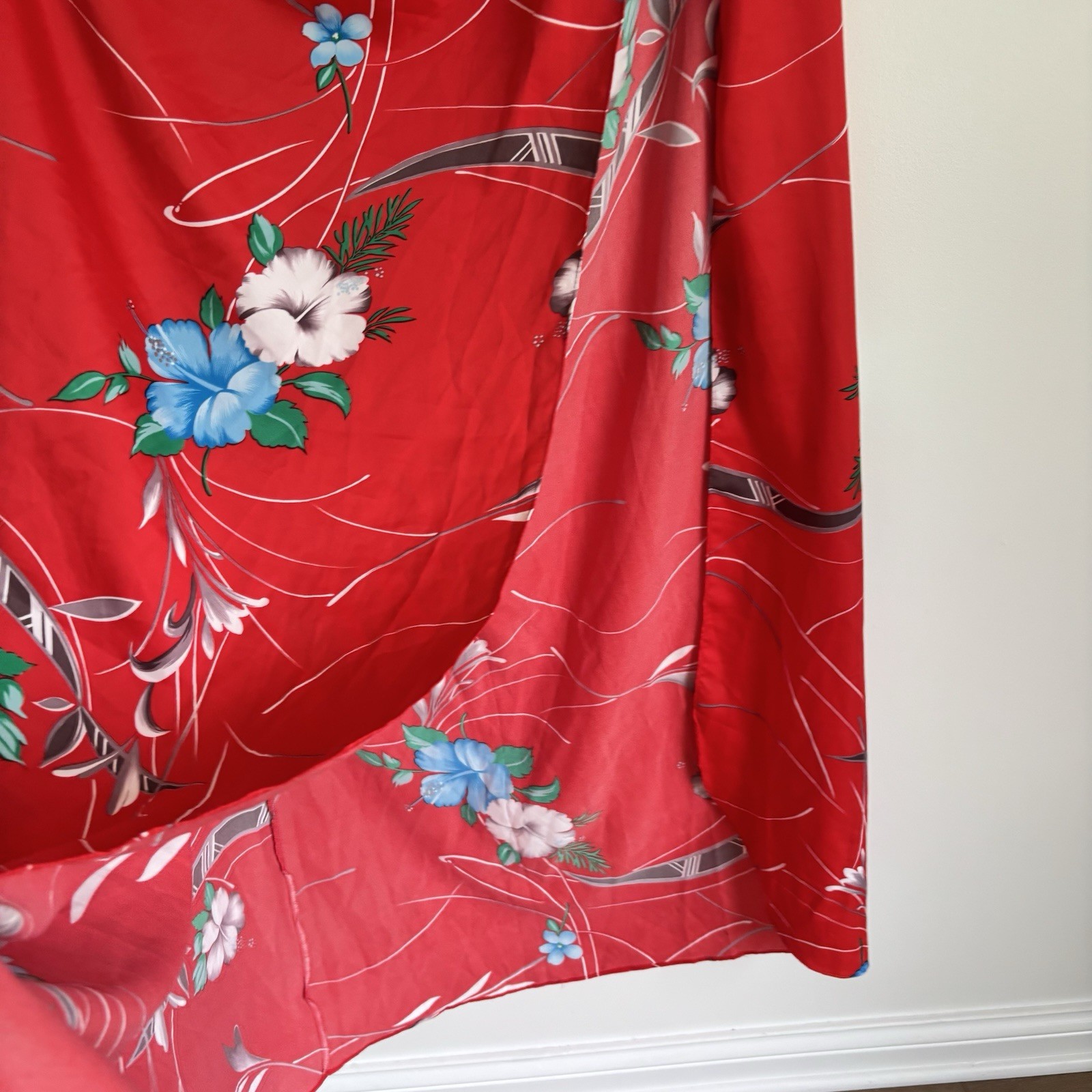 Hilo Hattie Cover Up Sarong Halter Wrap Dress Vintage Hawaiian Beach Floral