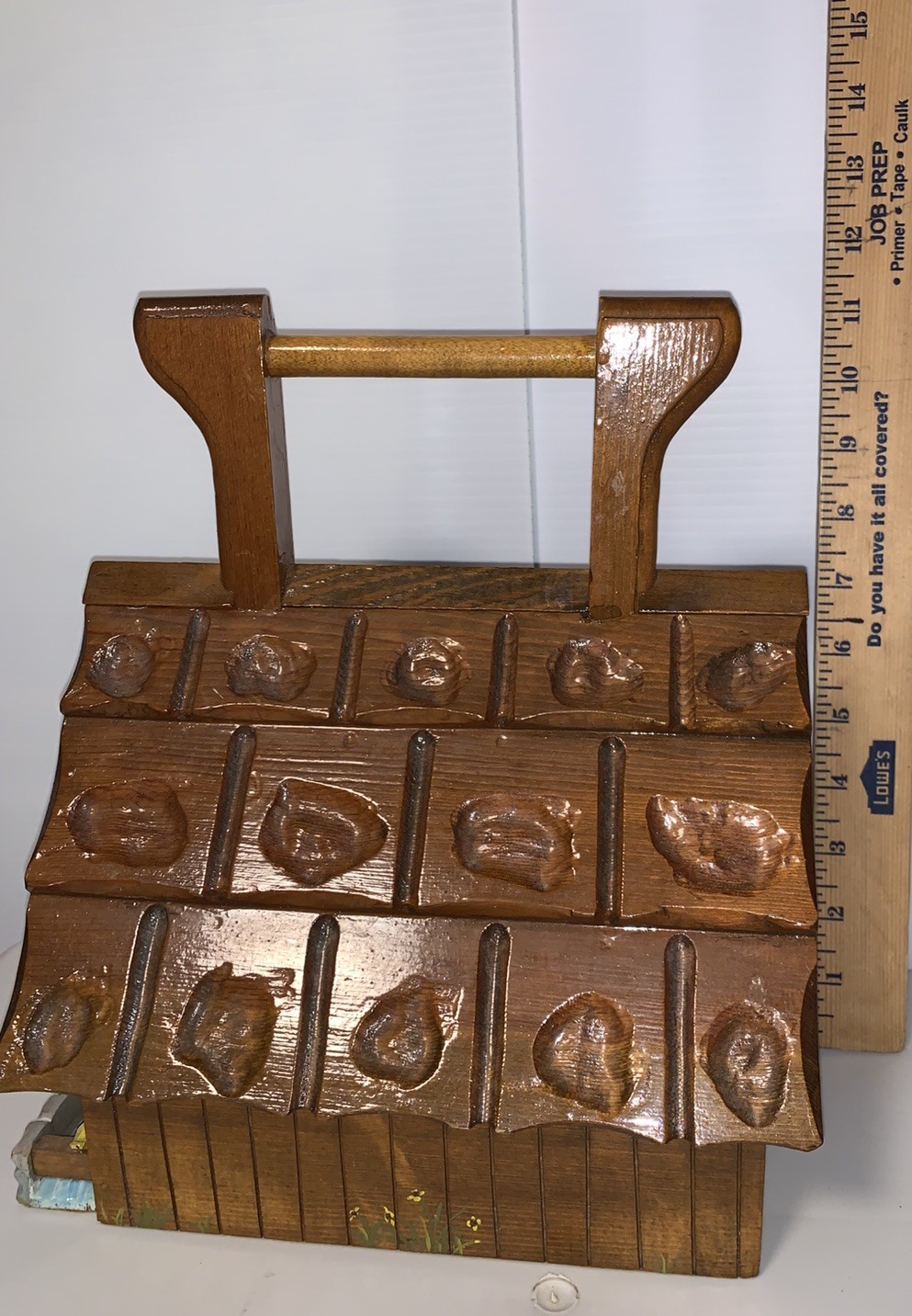 Vintage Maurice Batson Lumber Mill Folk Art Wooden House Purse Cottagecore