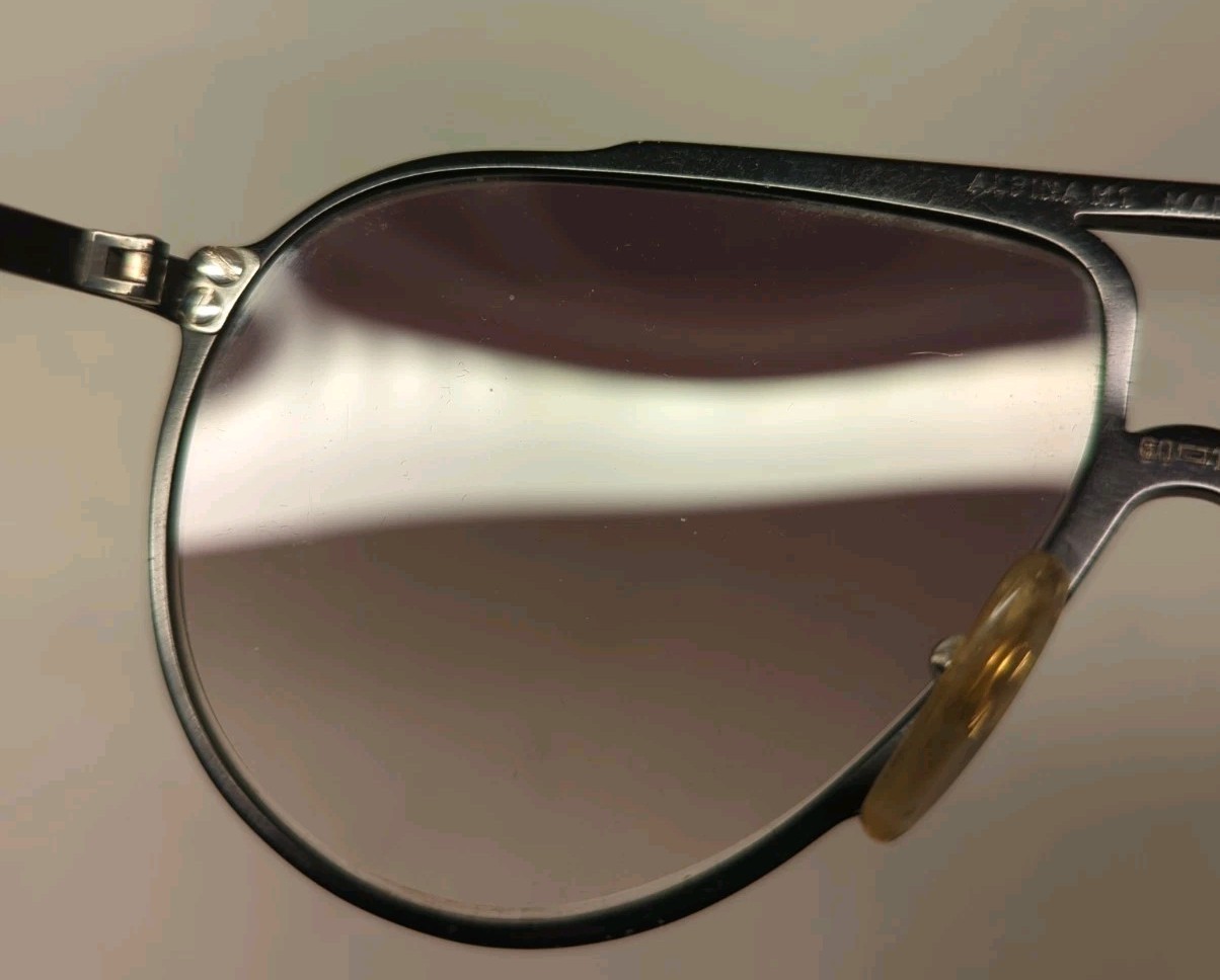 Vintage ALPINA M1 60-12 Sunglasses Black Miami Vice Made In Germany, Exc Cond