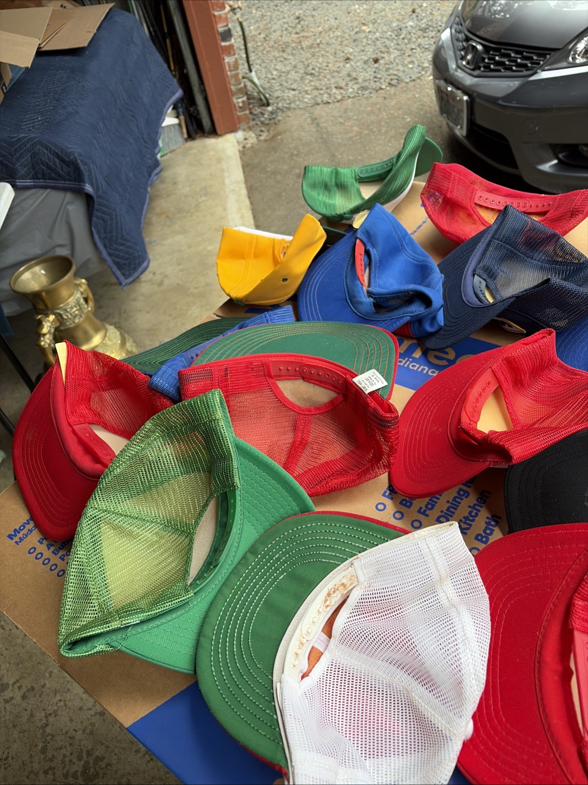 Vintage lot of 20 Snapback Trucker Hat Caps Tractor Snapper Trucking…Etc