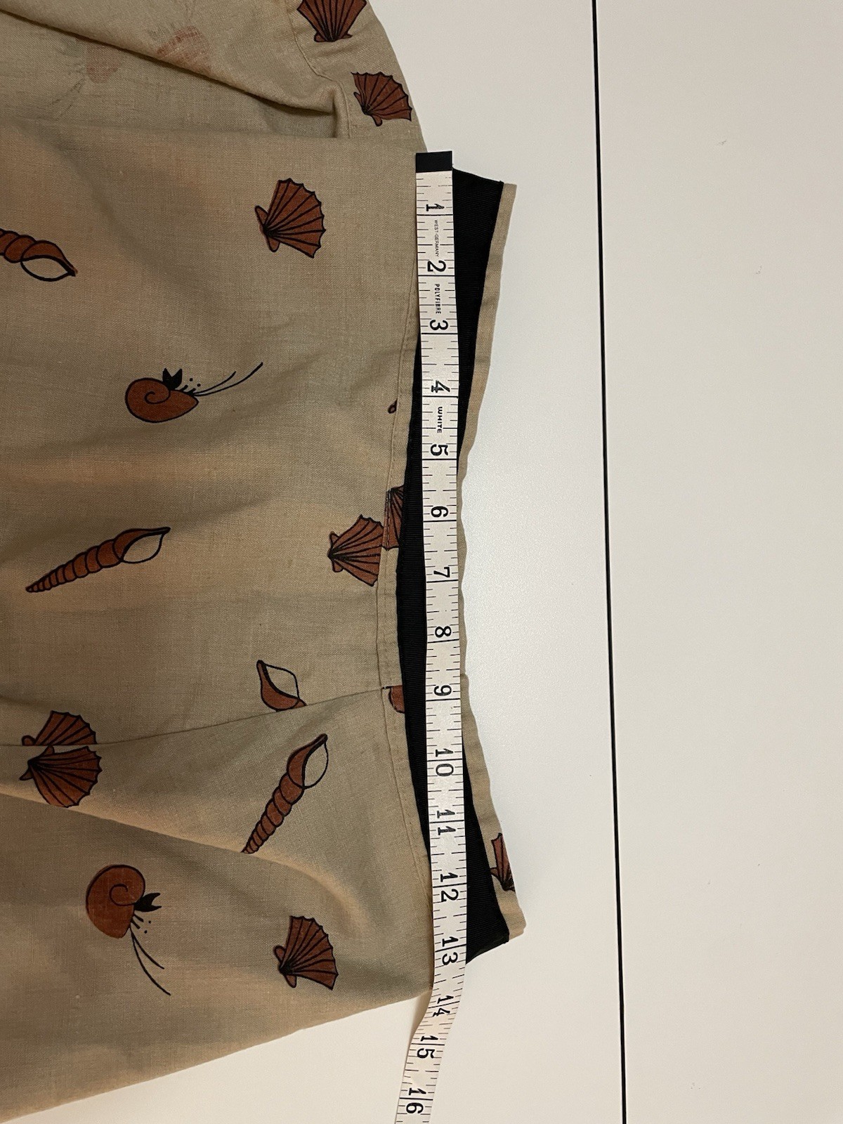 Vintage 80s Cotton Blend Coastal Novelty Sea Shell Crab A Line Wrap Skirt Small