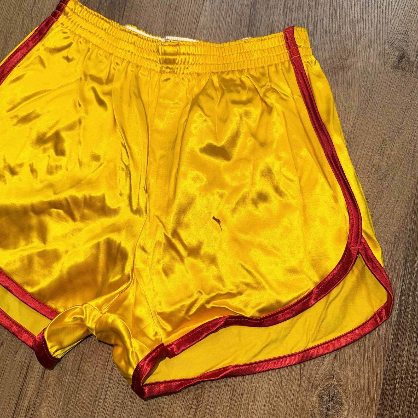 Vtg Velva Sheen Shorts Athletic Gym Running Shiny Wet Look 60s 70s NOS Men Small