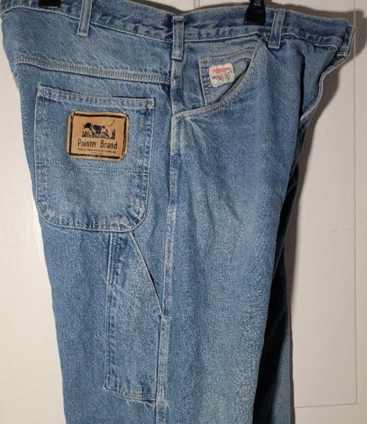 Classic 90s VTG Pointer Brand Carpenter Jeans Mens 38/31 Medium Wash Denim USA
