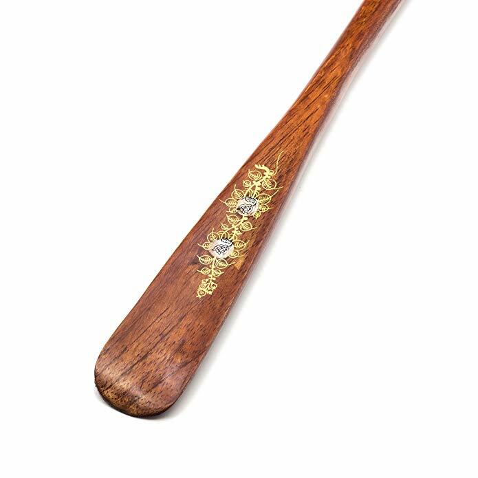 Extra Long Handle Shoe Horn AID Stick Hard Wood 21.5″ Handled Wooden Shoehorn US