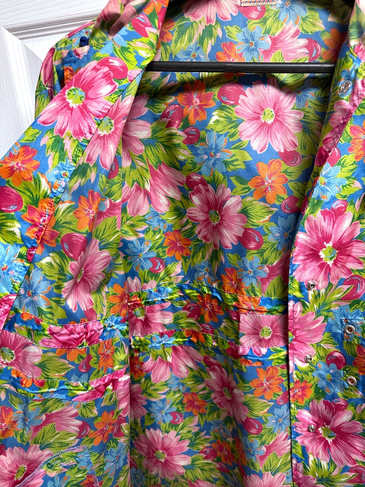 Vintage Fiorucci 90s Floral Nylon Windbreaker Jacket Raincoat One Size Japan