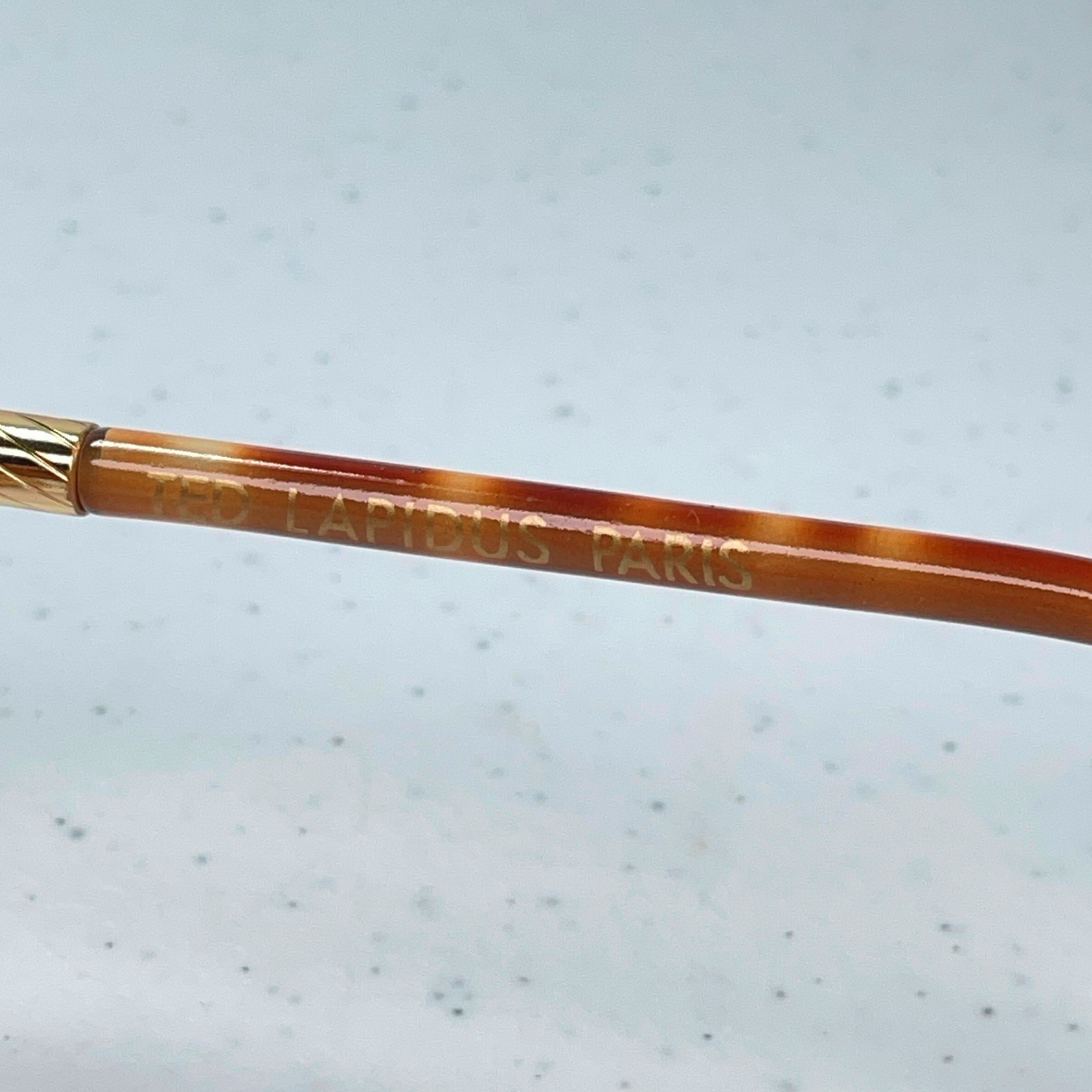 Vintage 70s TED LAPIDUS Paris France EYEGLASSES Brown Gold Oversized MOD Rare
