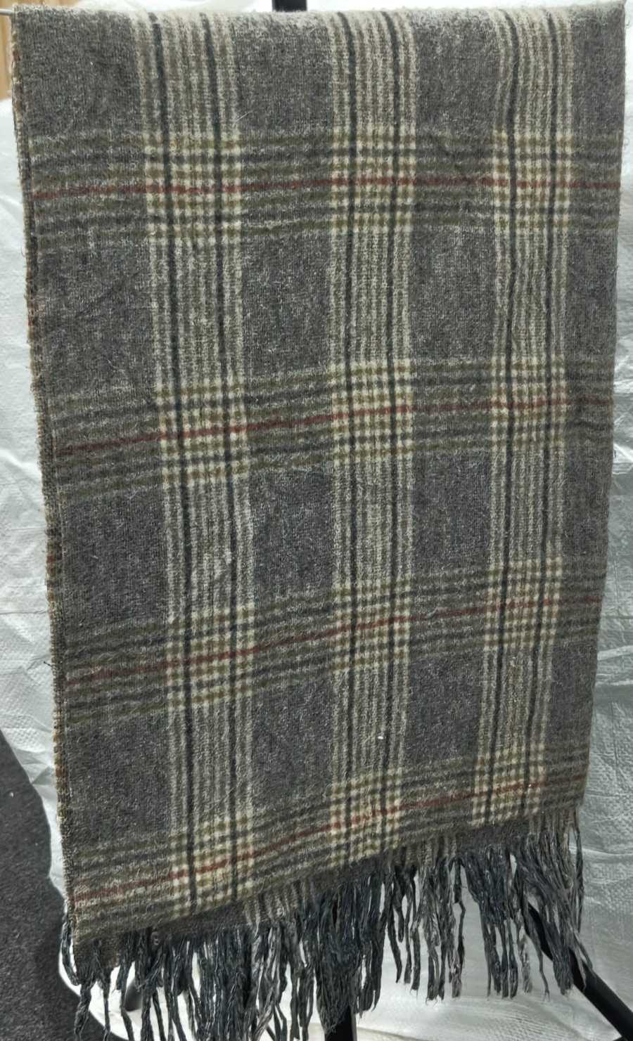 Burberry London Scarf Classic Check Shawl Wrap Vintage Plaid Made In Scotland