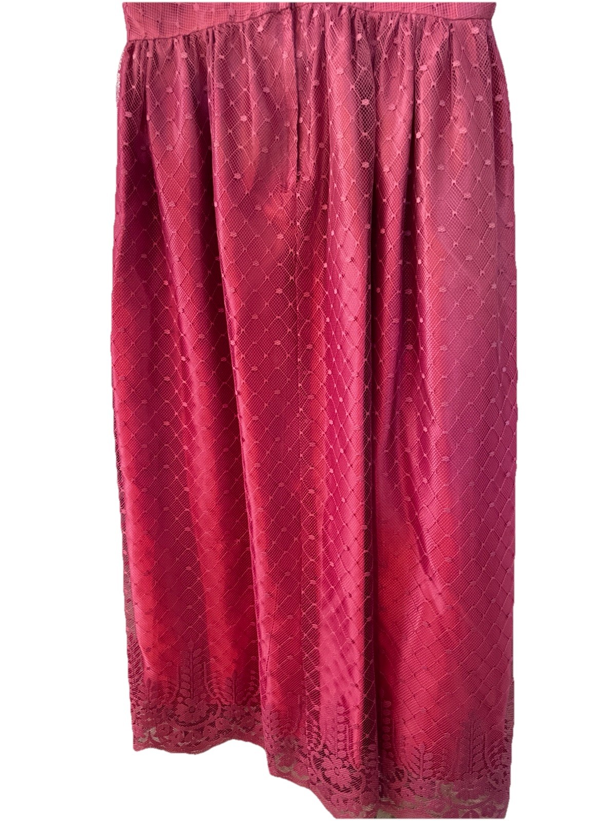 JC Penney Vintage Deadstock Union Made Pink Lace Tea Dress Prom Bridal Shower