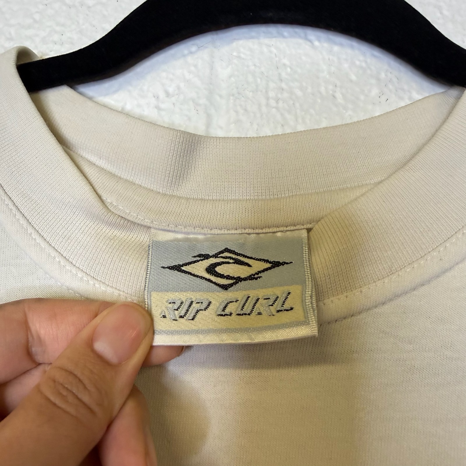 Vintage 90s Rip Curl Pro Surf Competition France Tee Shirt Sz M White Waves