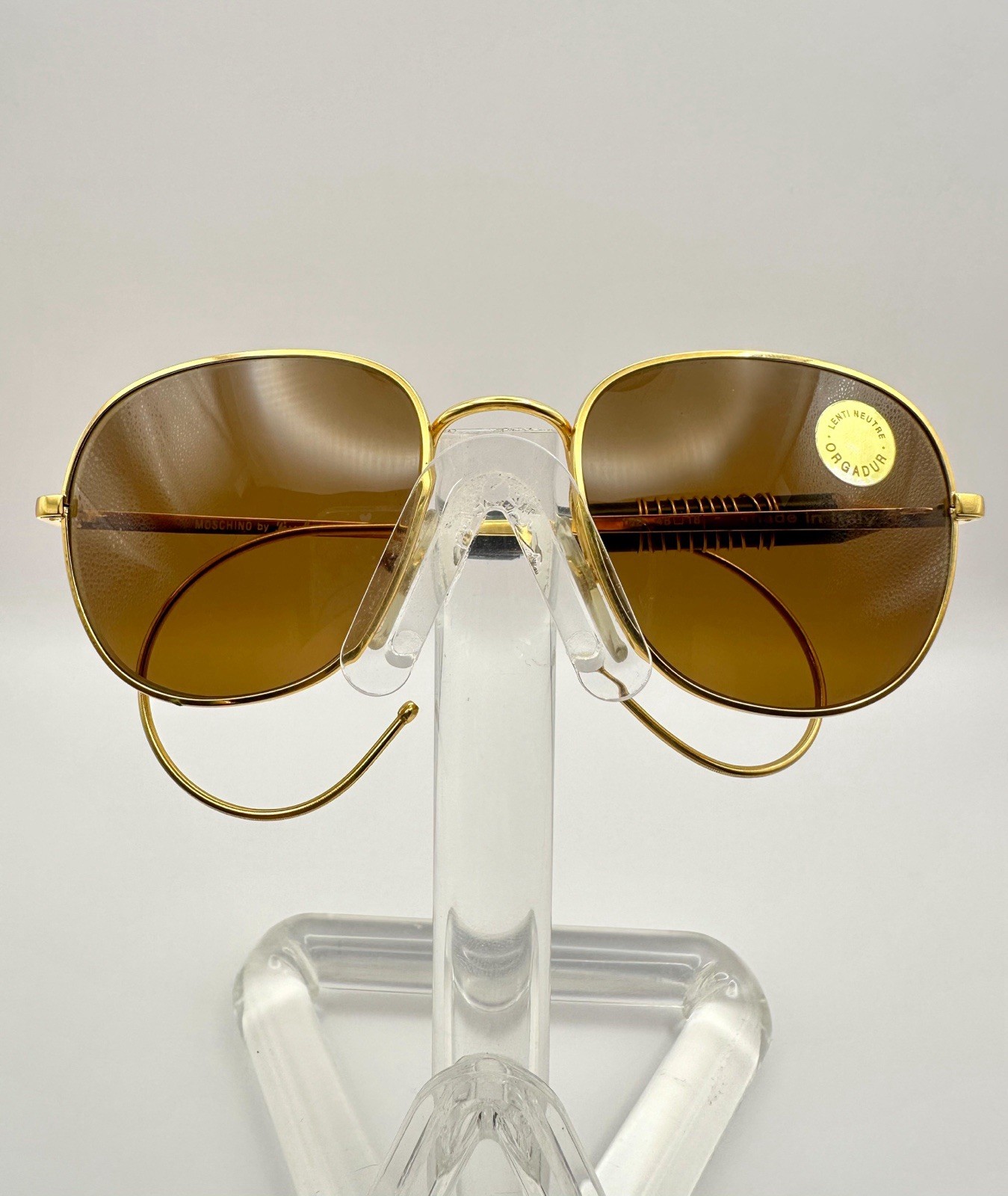 Vintage Moschino by Persol M17 Sunglasses 48-18-162 Gold