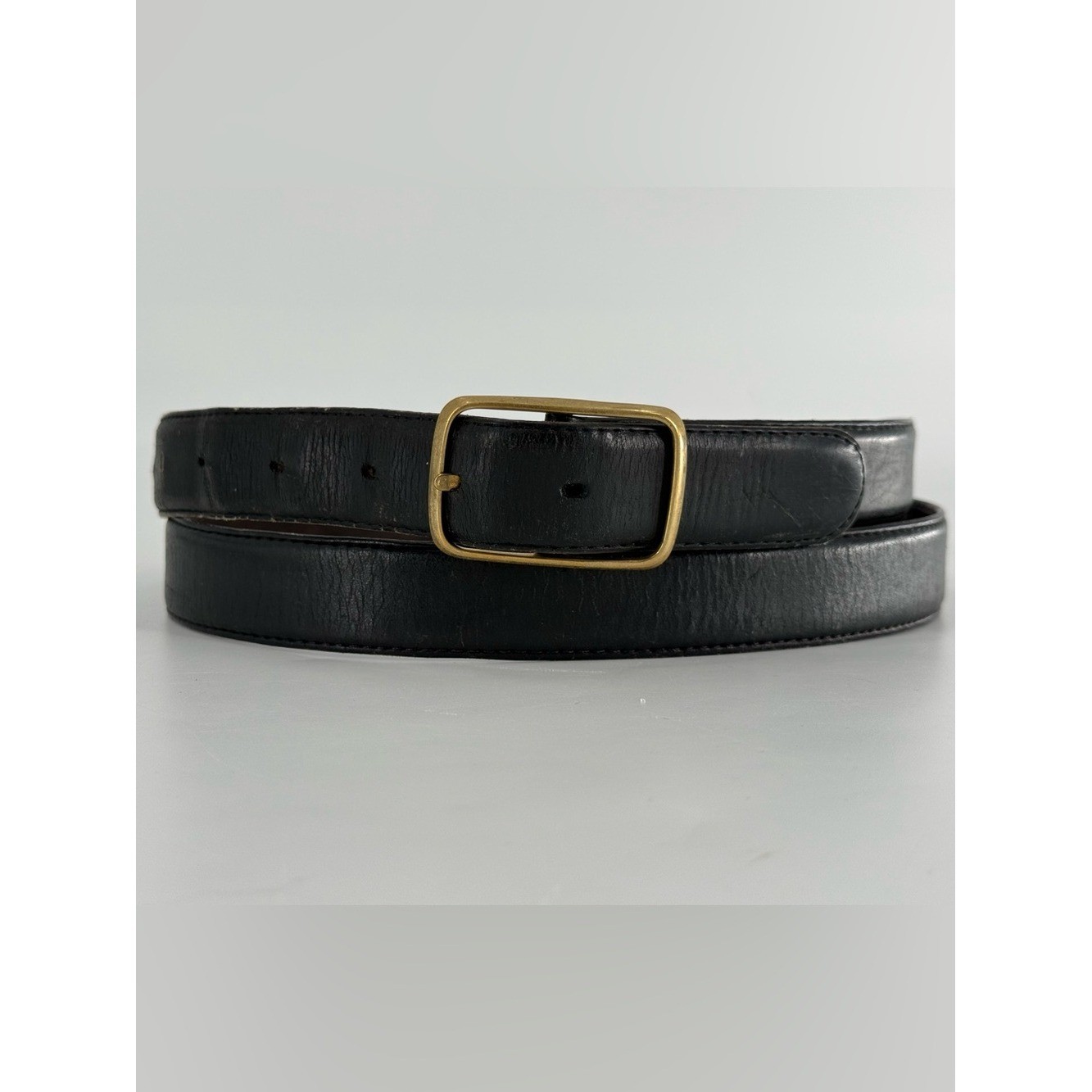 Vintage Reversible Leather Worn Distressed Belt 46