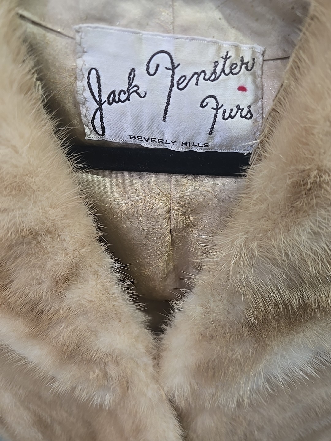 Vintage Mink Fur Stole Cape Jack Fenster Furs Beverly Hills