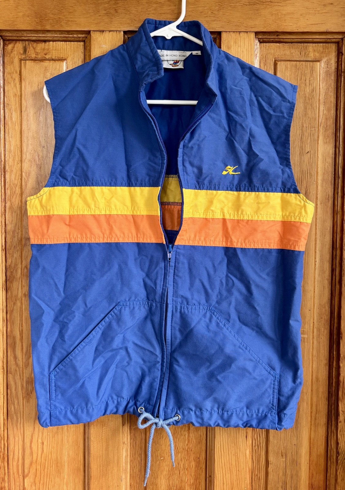 Vintage 70/80s HOBIE Surf Boarding Beach Zip Front Vest Size S