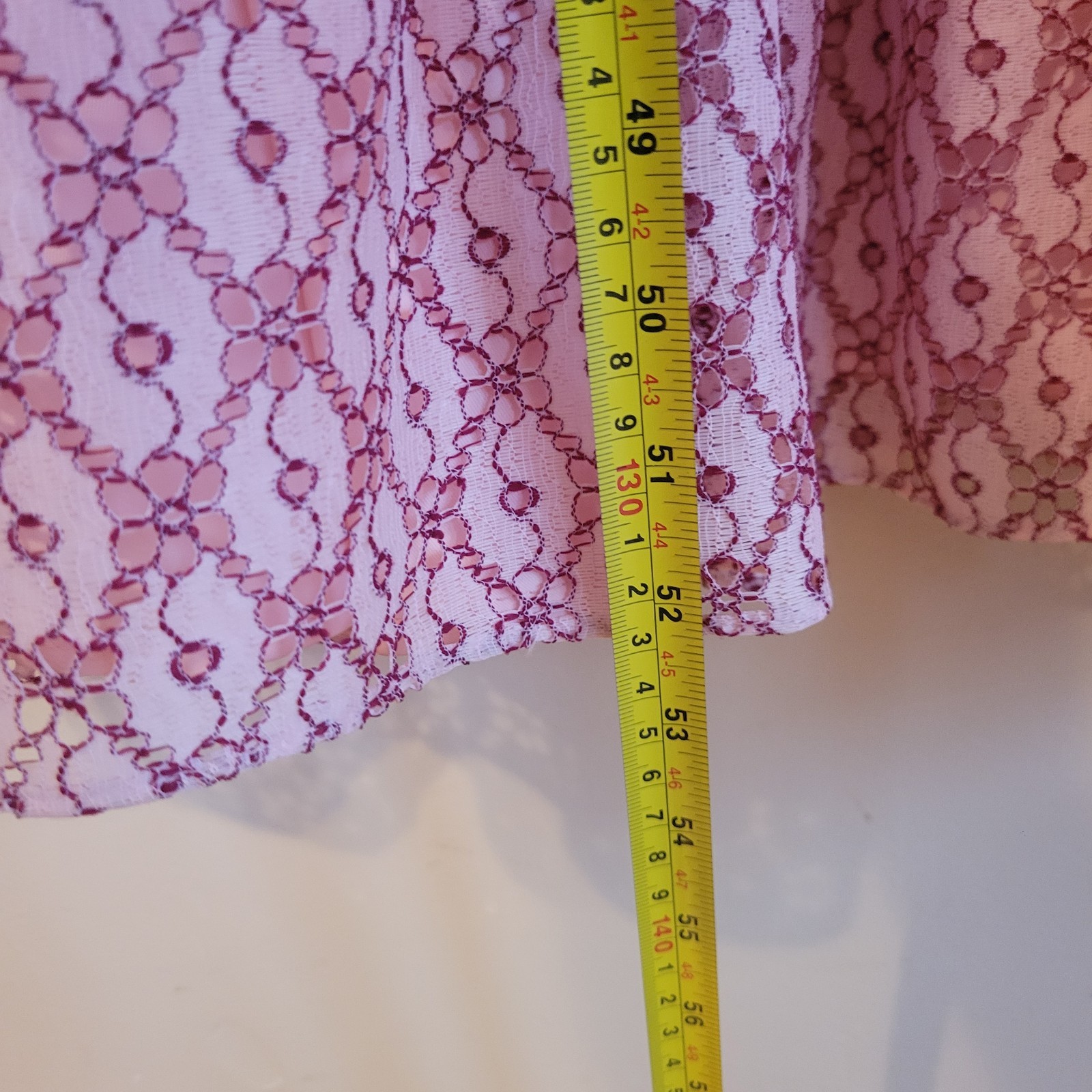 Vtg ILGWU Cottage Core Dress Pink Lace Maxi Ruffle/Layered Cap Sleeve Juniors 11