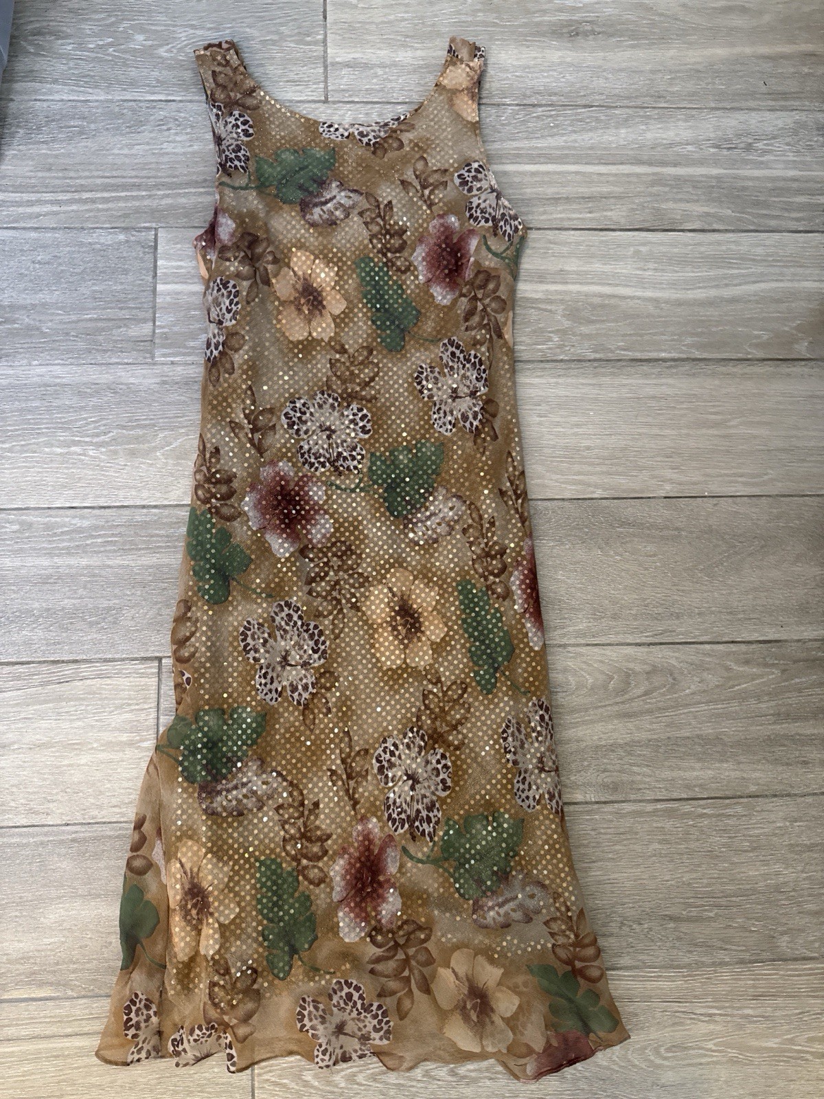 VINTAGAE ROBBIE BEE FLORQL 100% SILK DRESS