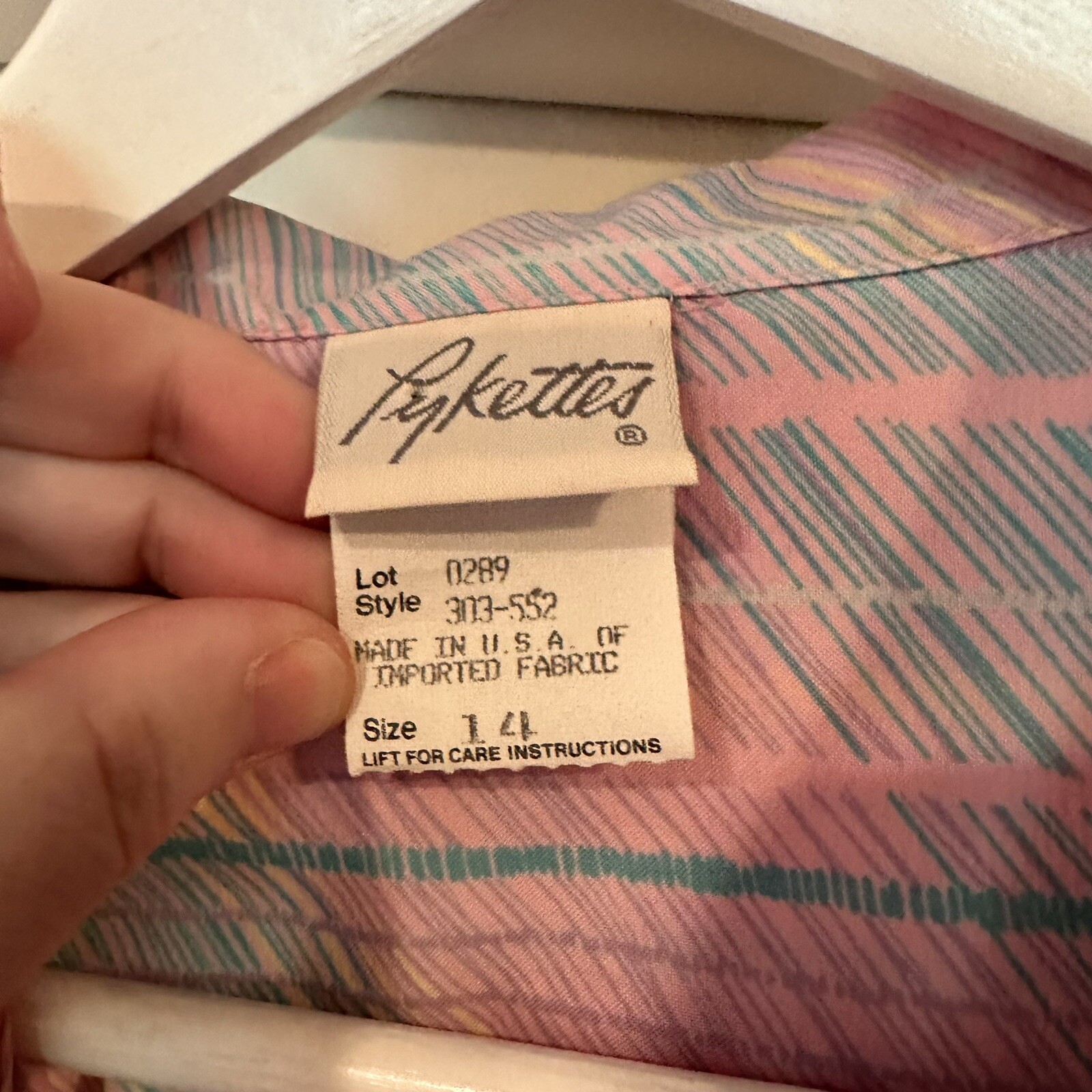Vintage Pykettes Blouse Pink/Purple Size 14-see Description