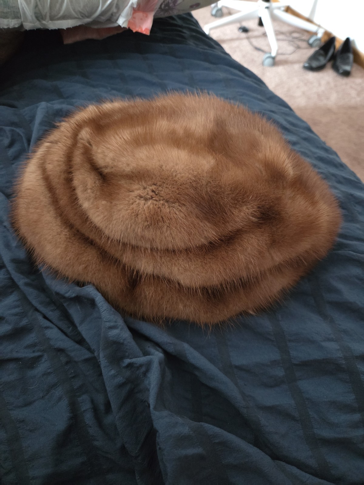 Vintage Christian Dior Chapeaux Paris New York Mink Fur Hat Dayton’s French