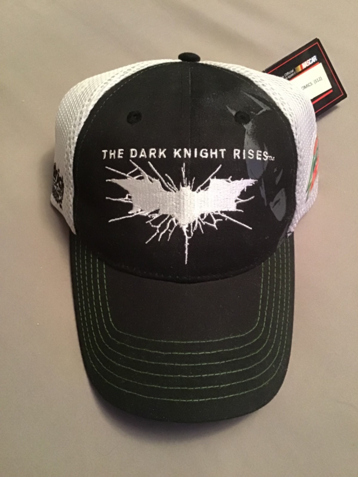 Vintage NASCAR Batman Dark Knight Hat Dale Earnhardt Jr Chase Mtn Dew Crew 2012