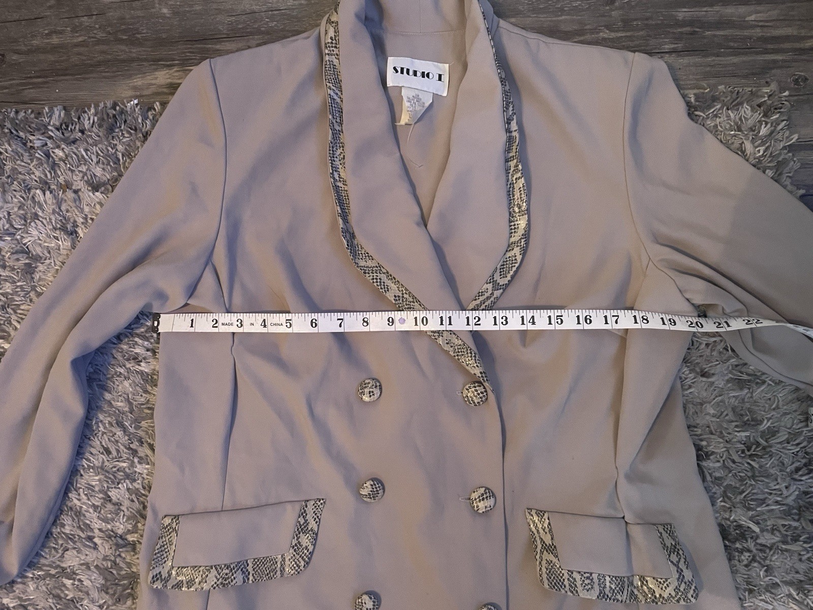 Vintage Woman’s Dress Suit With Snakeskin Accents