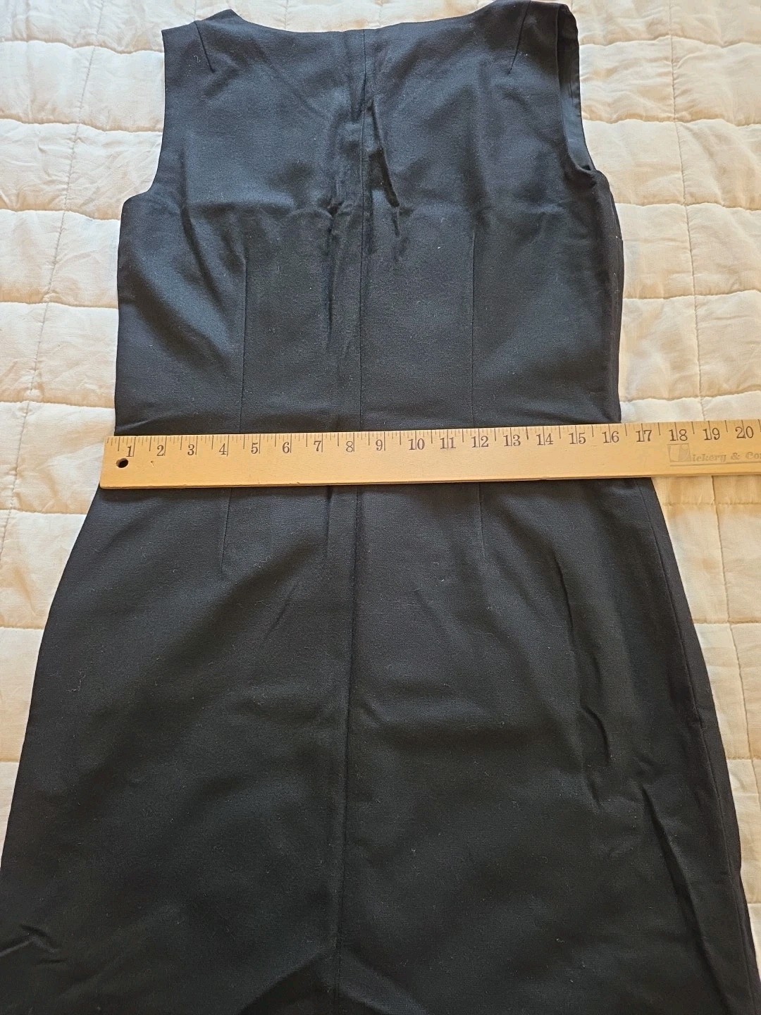 Vtg 60s 70s Unbranded Womens Mod Dress Black Sleeveless. Medium