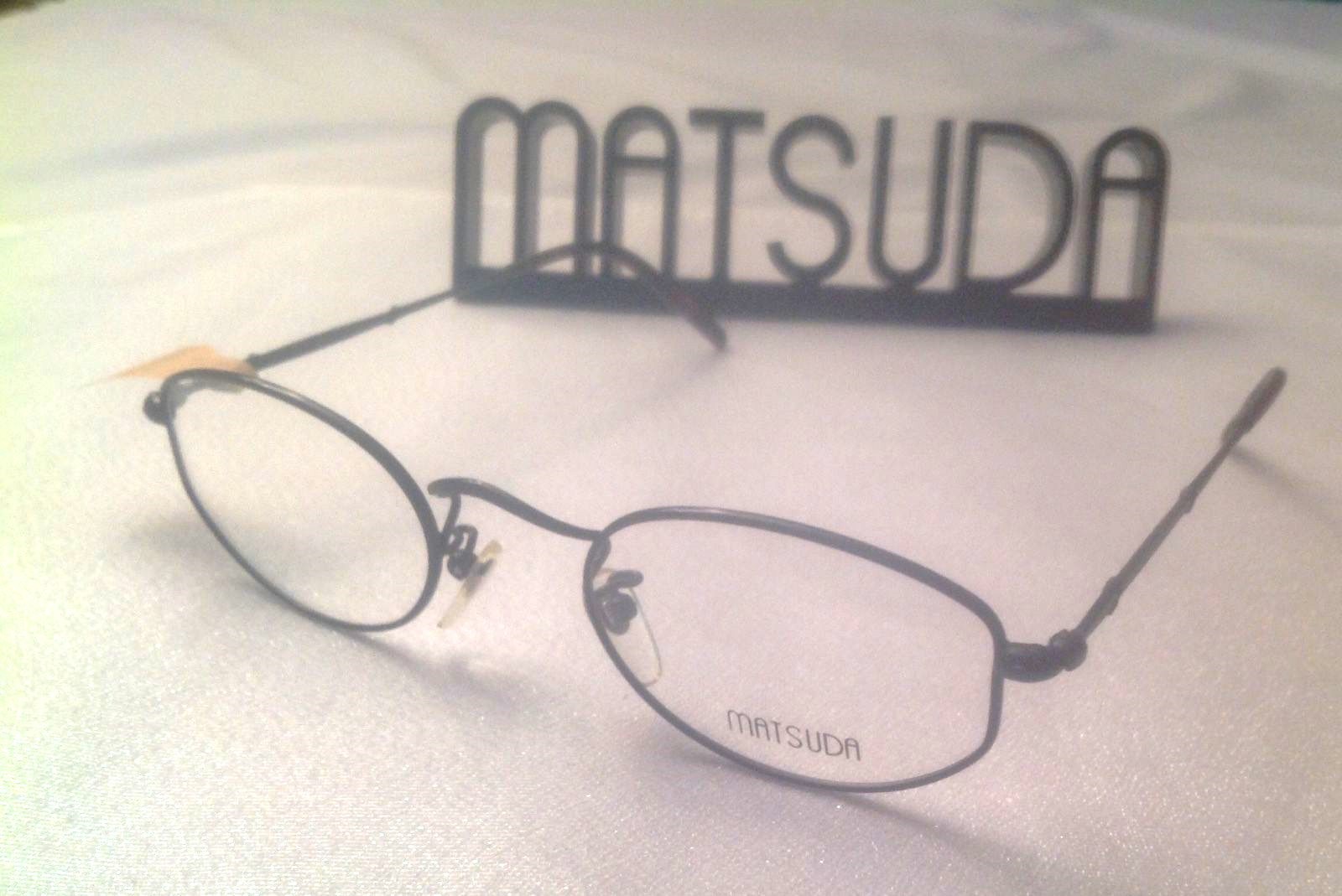 VERY RARE VINTAGE MATSUDA MATTE & SHINY BLACK 2873 BK 5B 49-22-145 EYEGLASS NICE