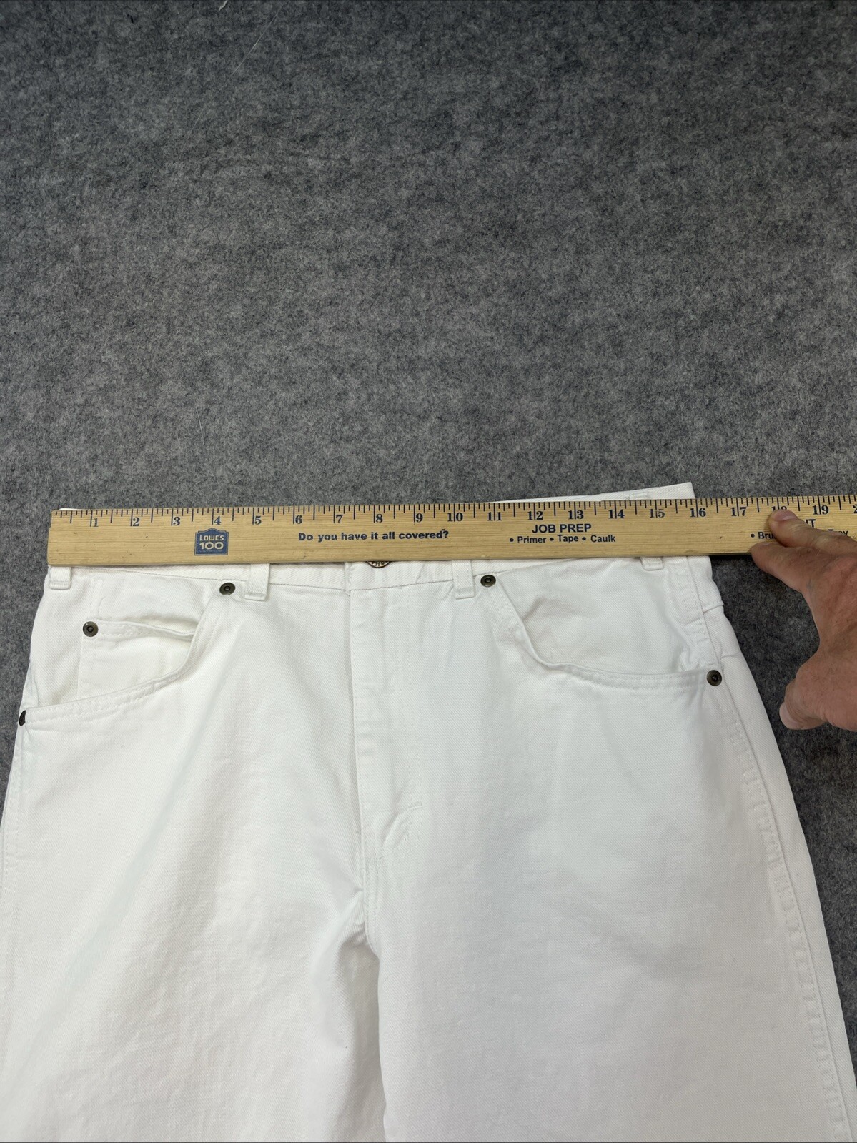 Manhattan Men’s White Jeans 32×32 Made in The USA 1980s Vintage