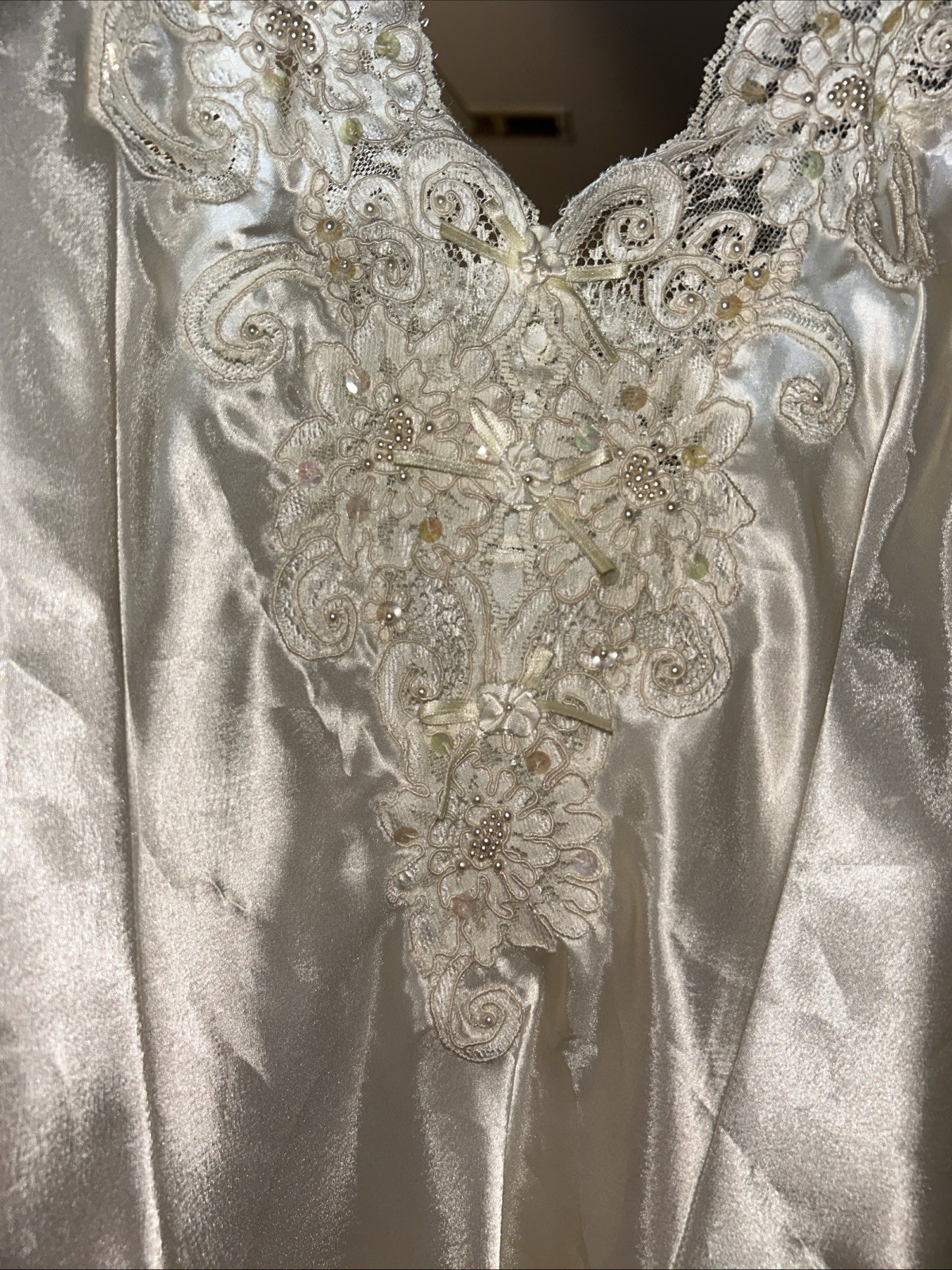 Vintage Frederick’s Of Hollywood White Lace Lingerie Bridal NIGHTGOWN
